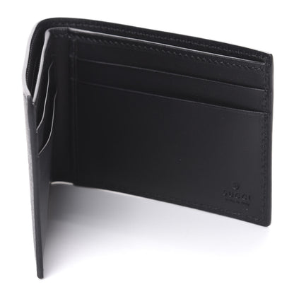 Gucci GG Supreme Monogram Kingsnake Bi-Fold Wallet Black Grey 9 of 11