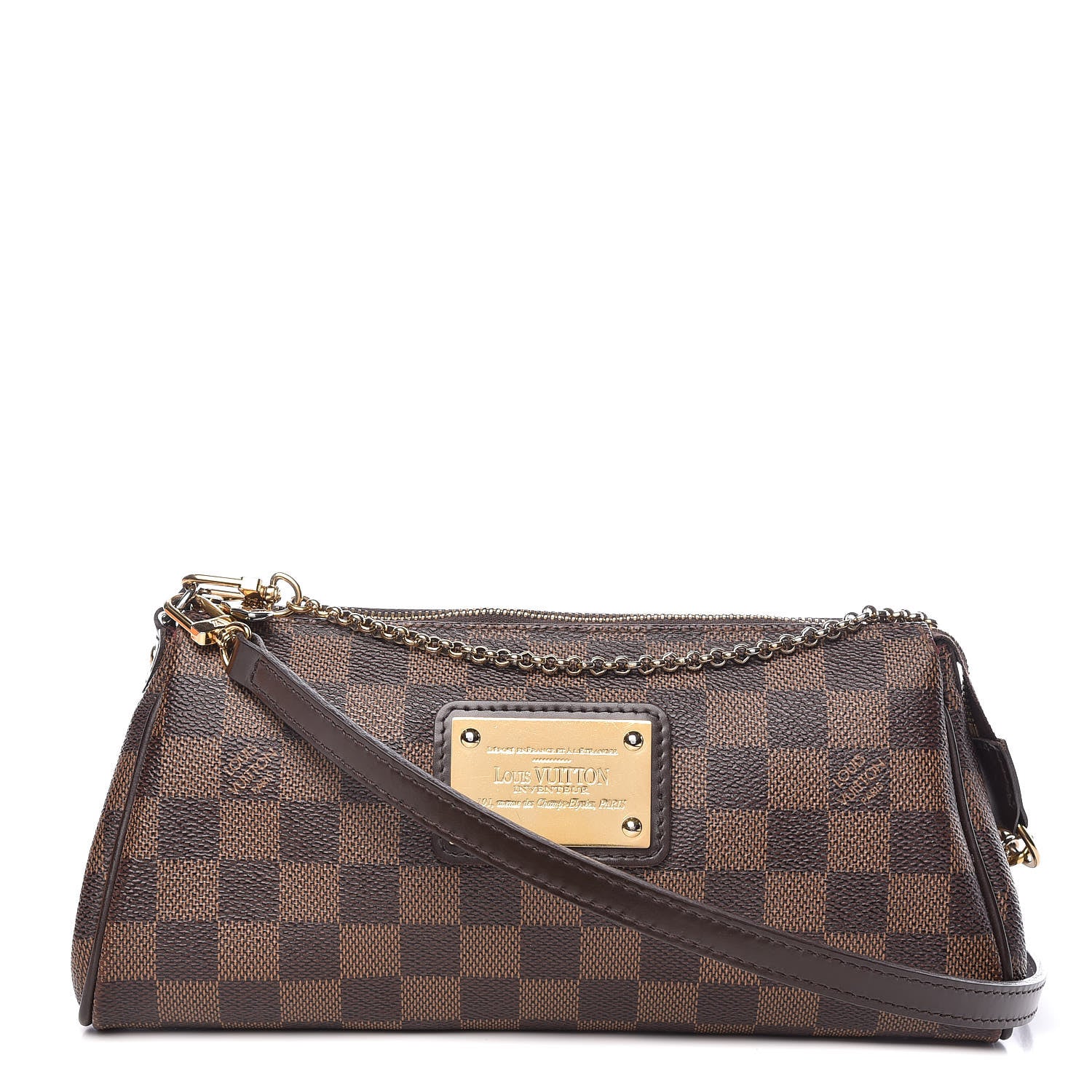 Louis Vuitton Damier Ebene Eva Clutch 1 of 13
