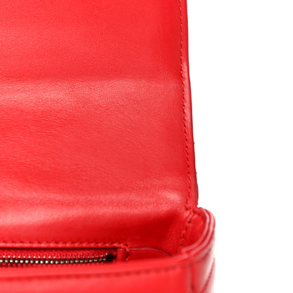 Prada Soft Calfskin Impunture Diagramme Medium Chain Flap Shoulder Bag Fuoco 10 of 12