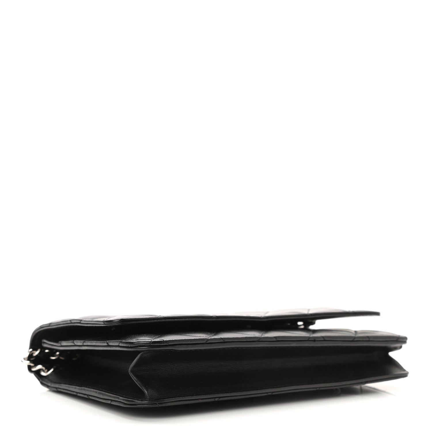 Chanel Lambskin Quilted Wallet On Chain WOC Black 4 of 12
