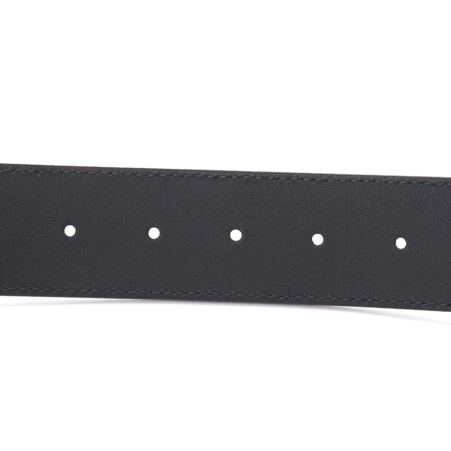 Textured Dollar Calfskin Nickel Double G 40mm Belt 80 32 Black