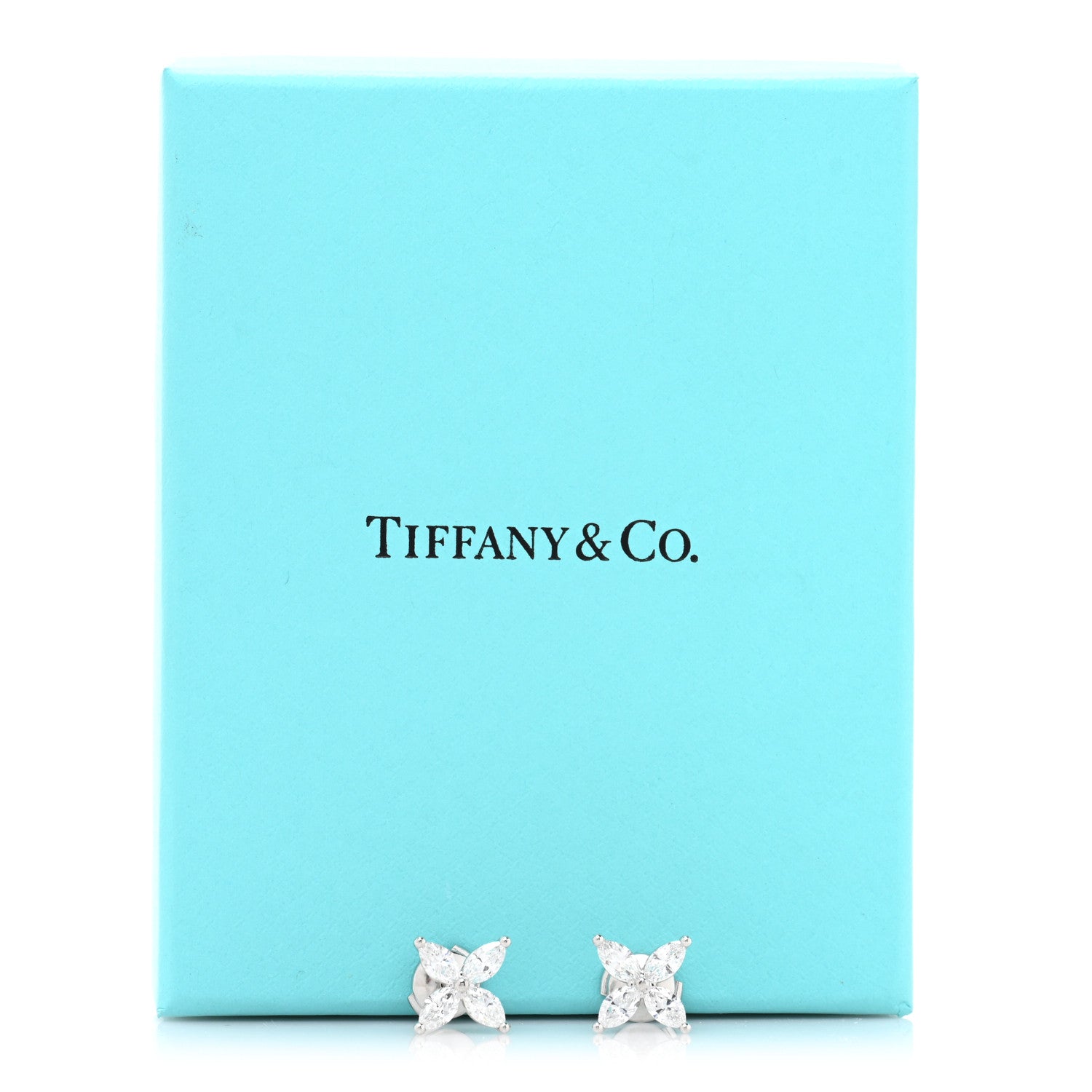 Tiffany Platinum Diamond Large Victoria Earrings 5 of 5