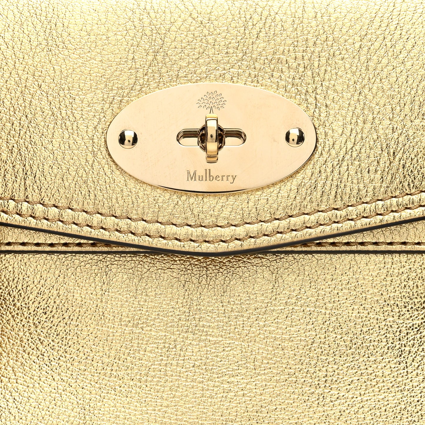 Metallic Heavy Grain Mini Alexa Gold