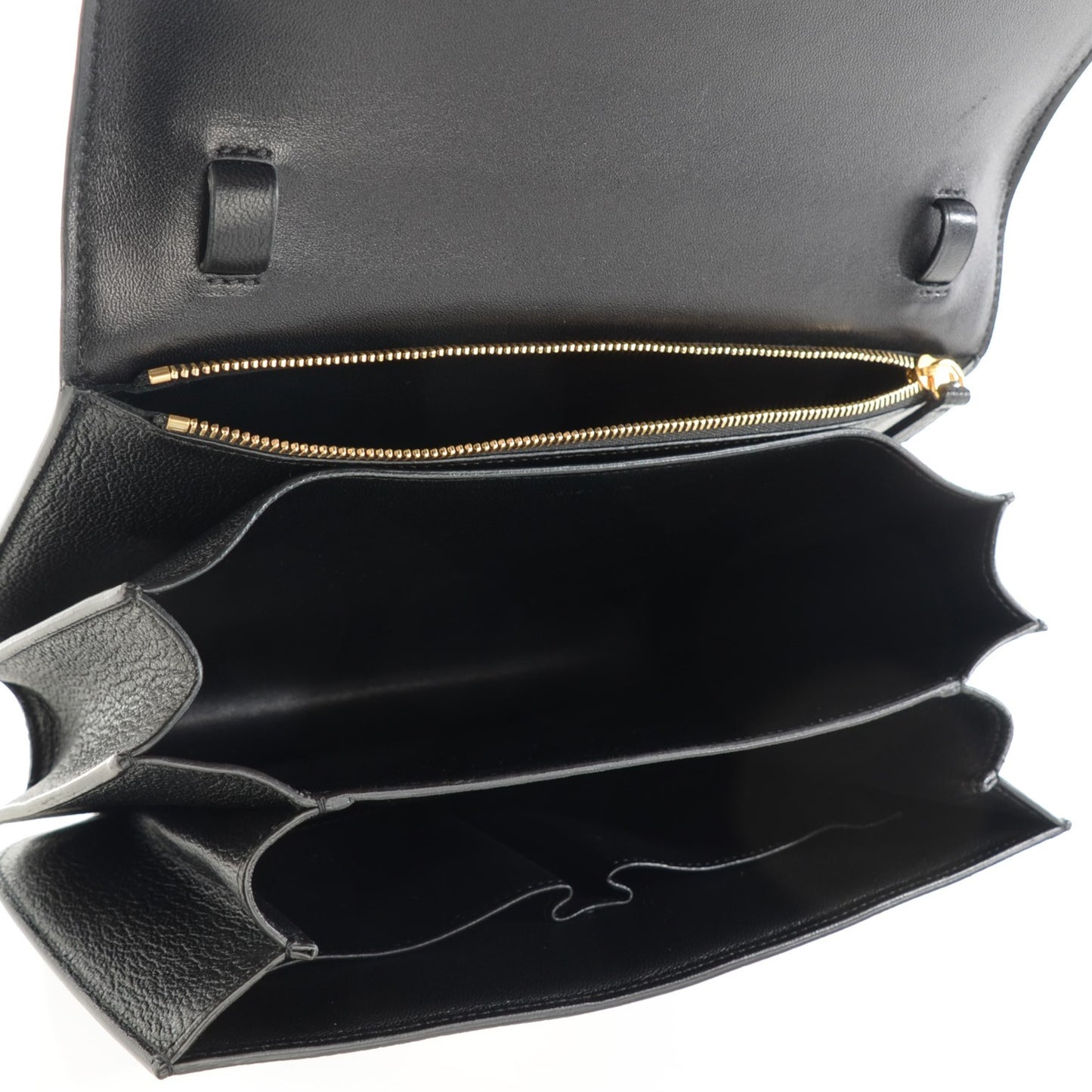 Goatskin Medium Classic Box Flap Bag Black