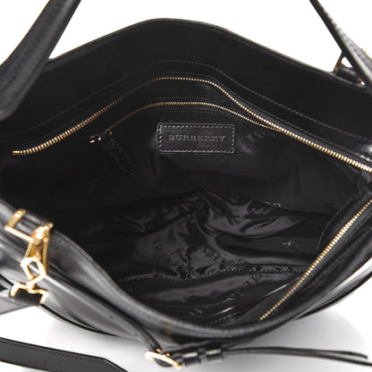 Burberry Lambskin Bridle Calfskin Small Dutton Hobo Black 5 of 8