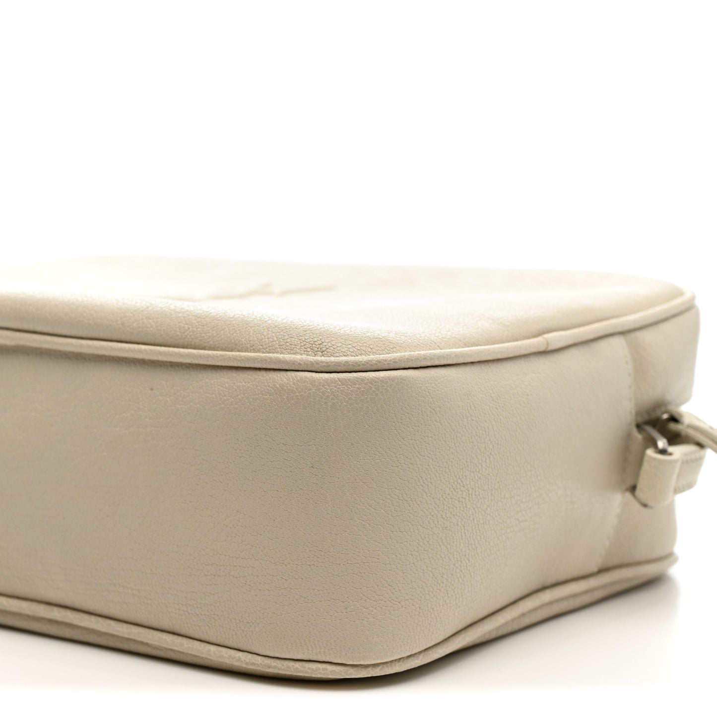 Lambskin Monogram Small Lou Camera Bag White