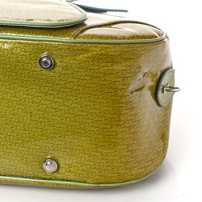Christian Dior Patent Diorissimo Saddle Bowler Green 6 of 10