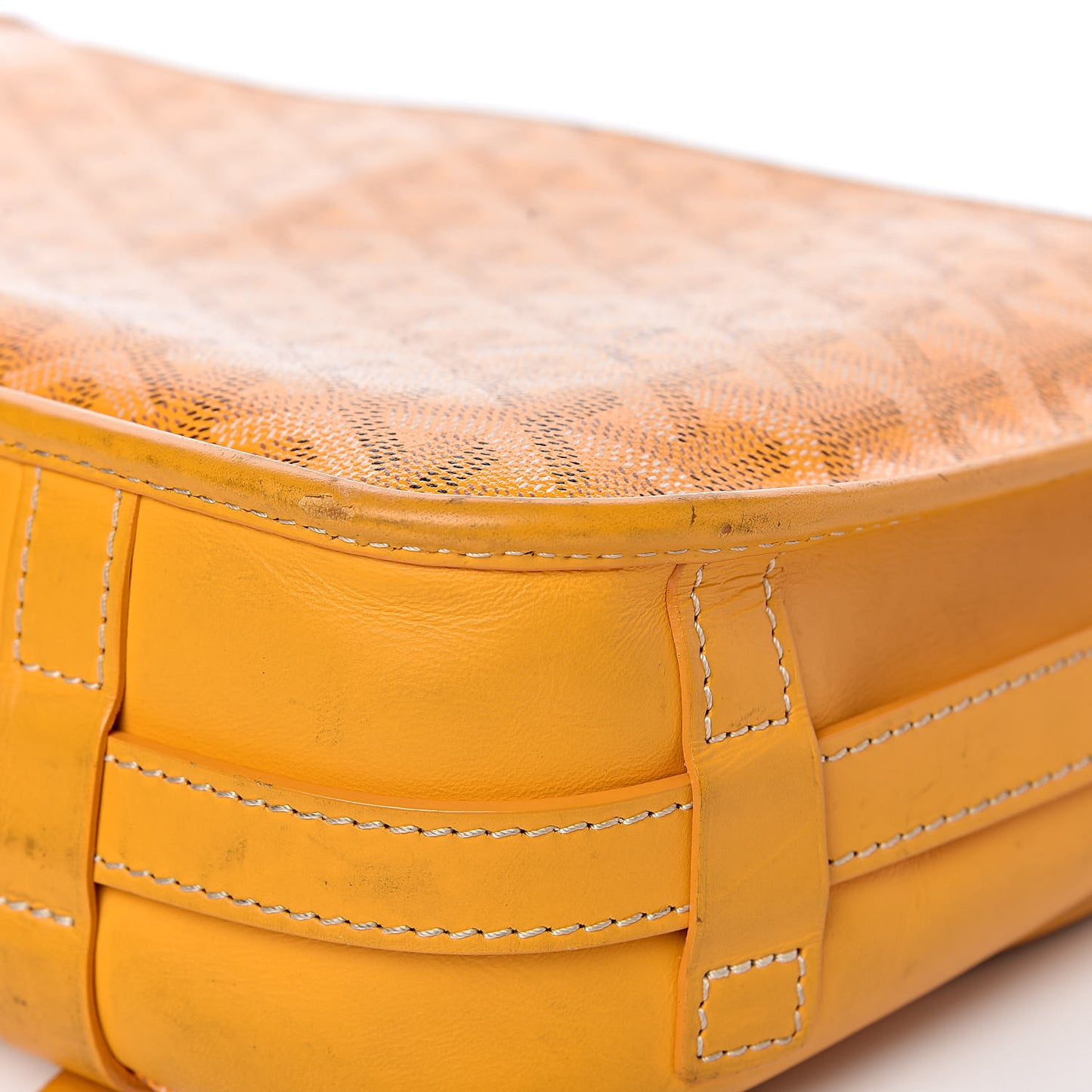 Goyardine Belvedere MM Messenger Bag Yellow