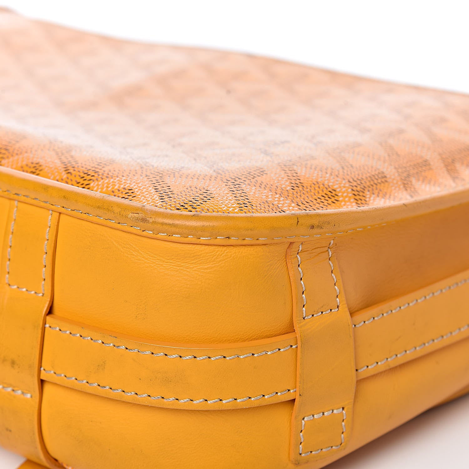 Goyard Goyardine Belvedere MM Messenger Bag Yellow 13 of 21