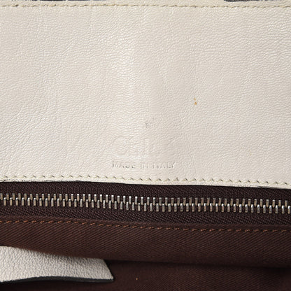 Chloe Lambskin Saskia Satchel White 7 of 9