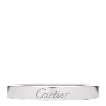 Cartier Platinum 3mm C De Wedding Band Ring 57 8 1 of 4