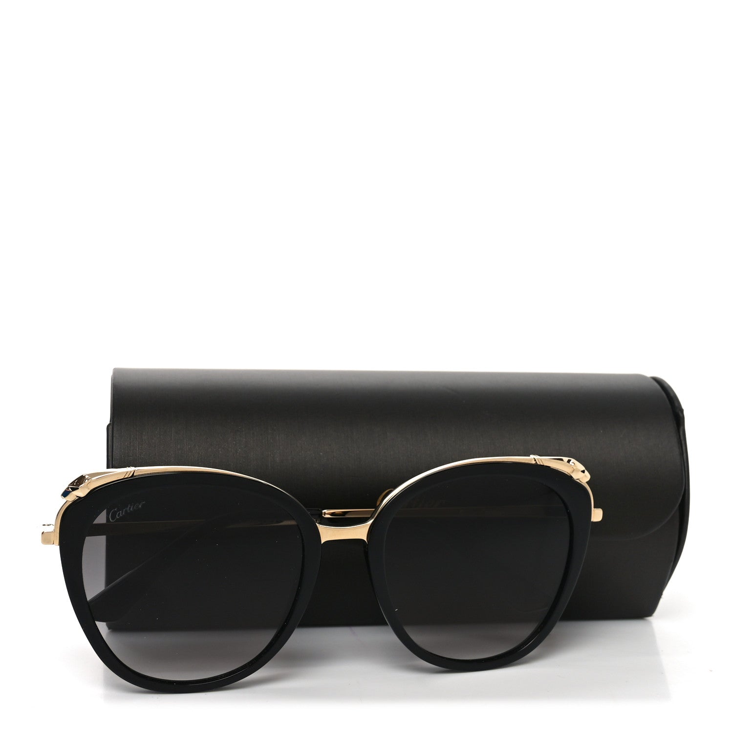 Cartier Panthere De Cartier Sunglasses CT0150S Black Gold 7 of 7