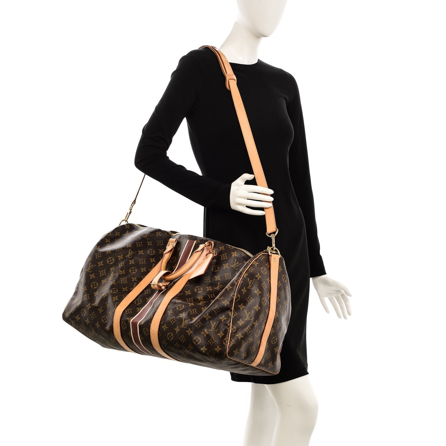 Louis Vuitton Monogram My LV Heritage Keepall Bandouliere 55 Bordeaux Ivory 2 of 9