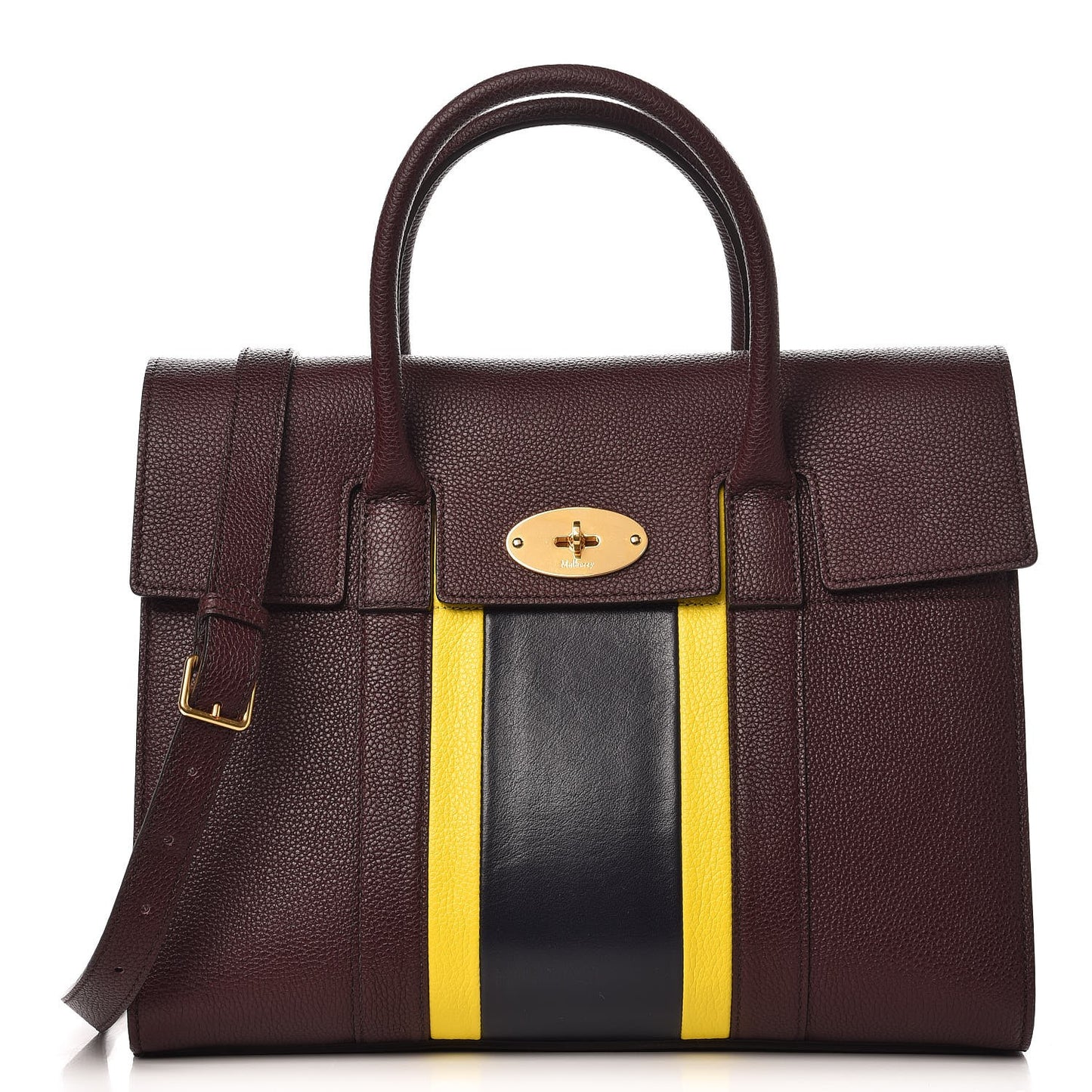 Natural Grain Calfskin College Stripe New Bayswater Oxblood Lemon Midnight