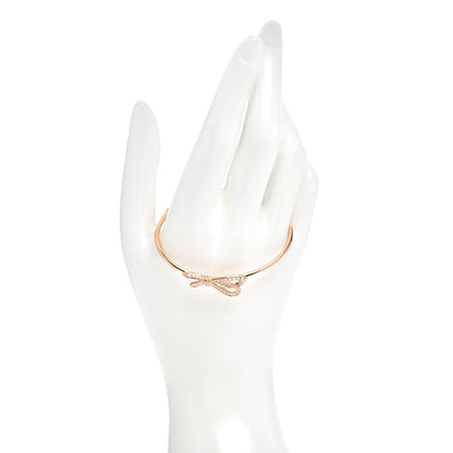 Tiffany 18K Rose Gold Diamond Bow Cuff Bracelet 2 of 4