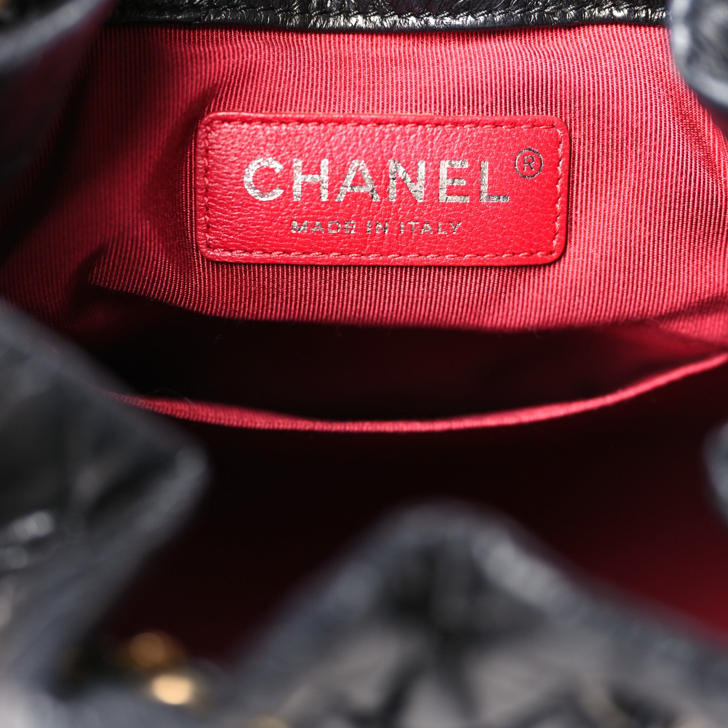 Chanel Aged Calfskin Chevron Quilted Small Gabrielle Backpack Black 6 of 9