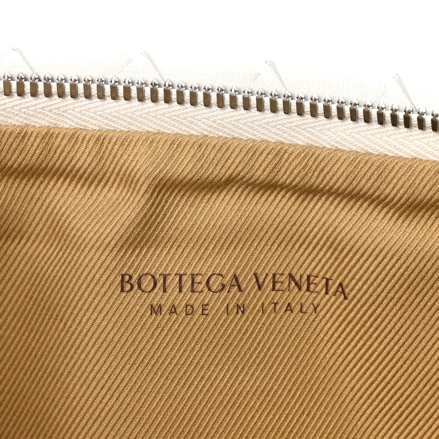 Nappa Intrecciato Large Zip Pouch Chalk