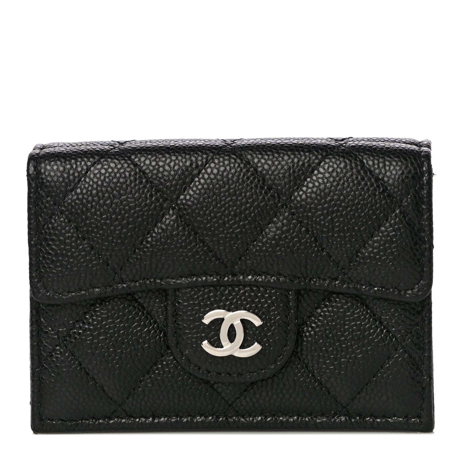 Chanel Caviar Quilted Double Flap Wallet Black 1 of 11