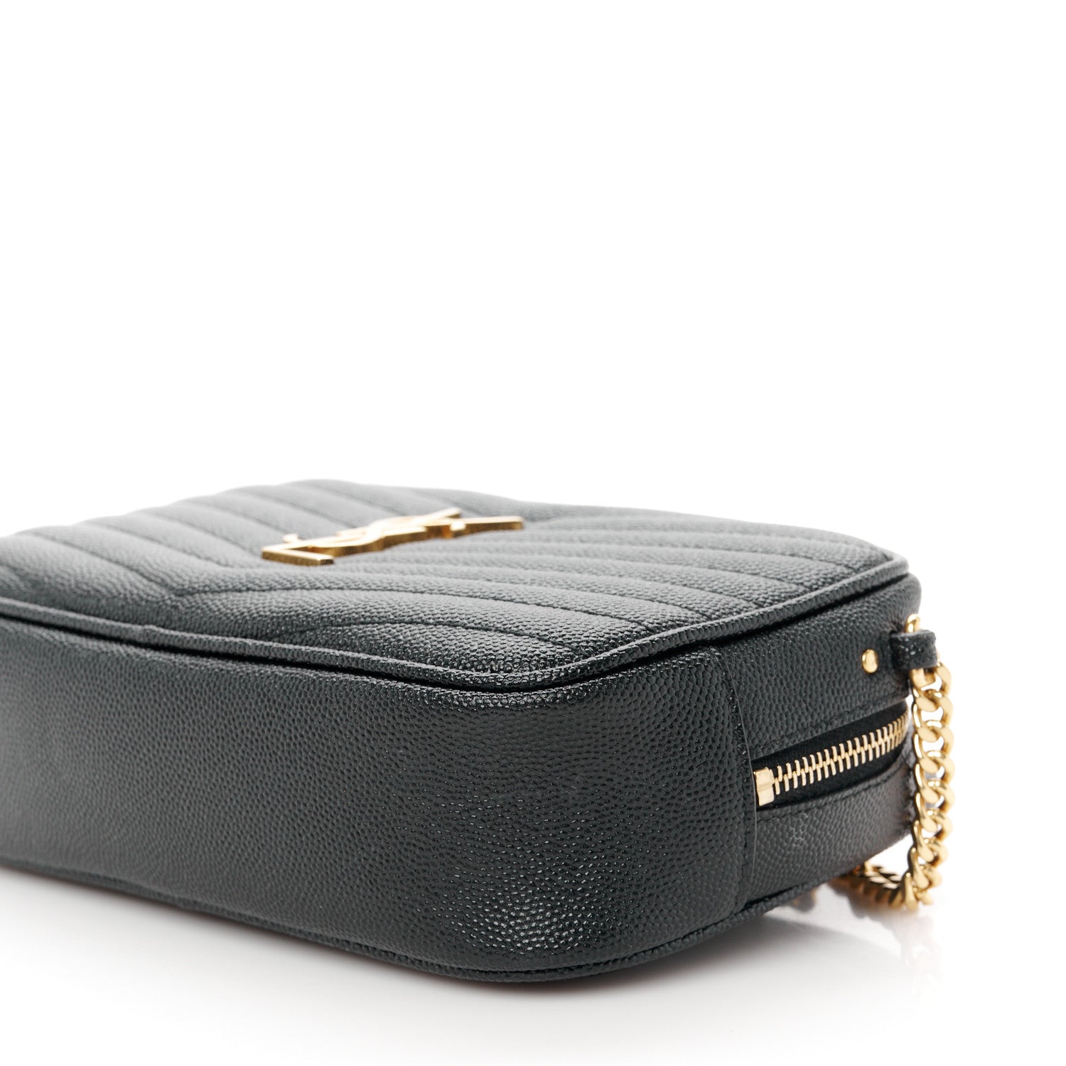 Saint Laurent Grain De Poudre Matelasse Monogram Mini Lou Camera Bag Black 10 of 10