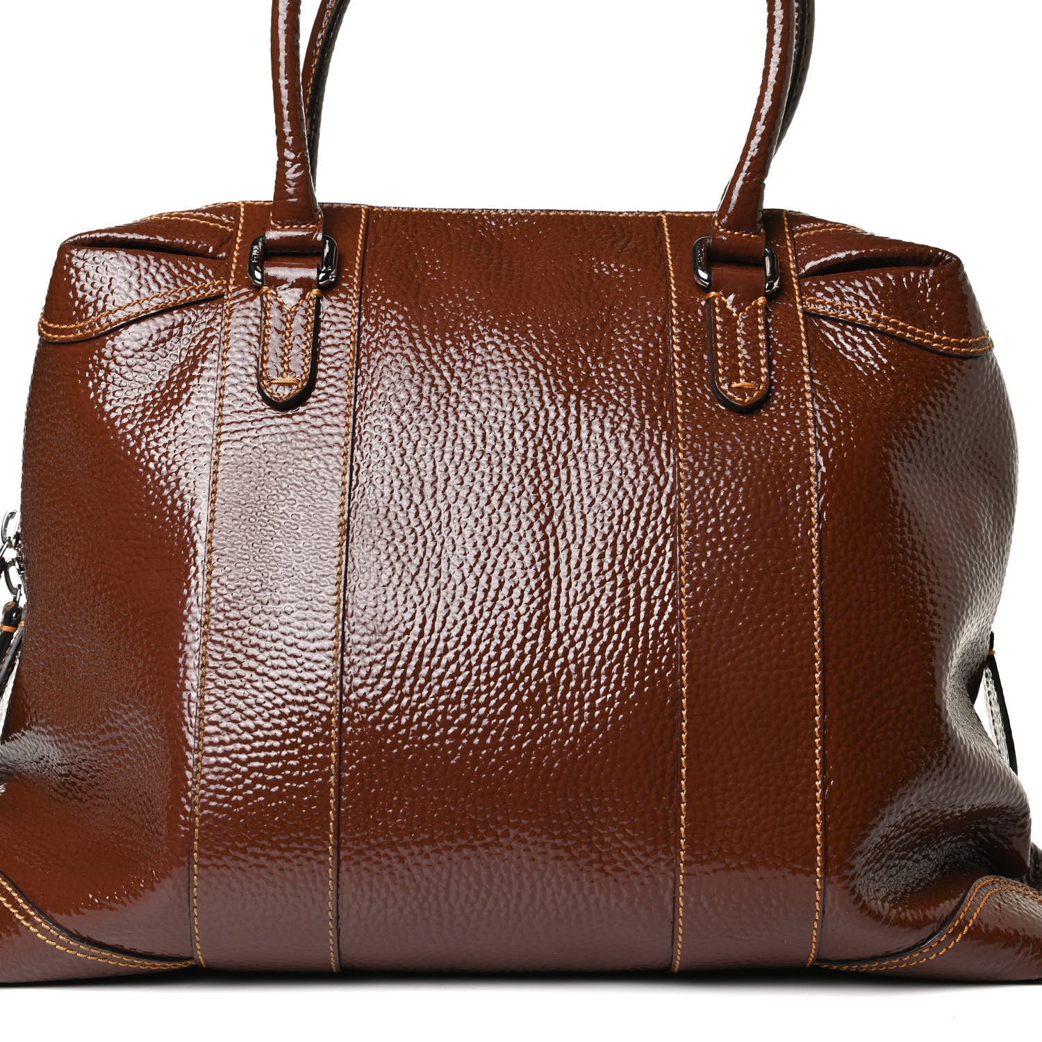 Fendi Grained Calfskin Large B Mix Tote Brown 8 of 18