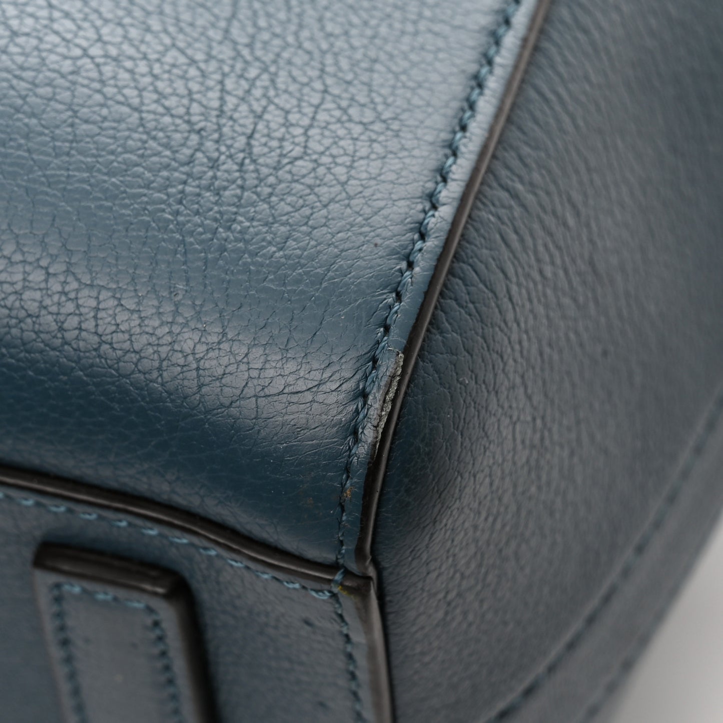 Sugar Goatskin Mini Antigona Oil Blue