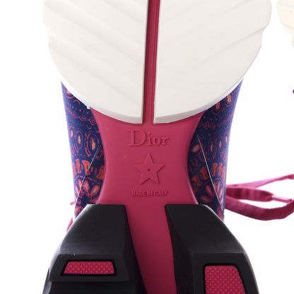 Christian Dior Technical Fabric Rubber Womens Fireworks D-Connect Sneakers 39 Deep Blue Pink 7 of 9
