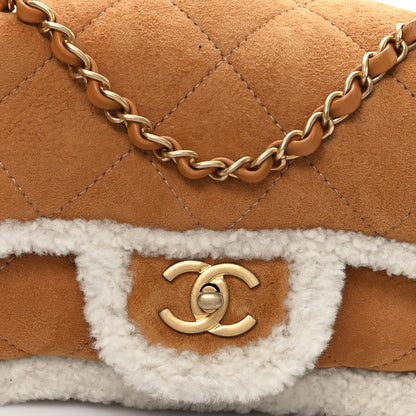 Chanel Shearling Lambskin Quilted Medium Coco Neige Single Flap Beige 7 of 9