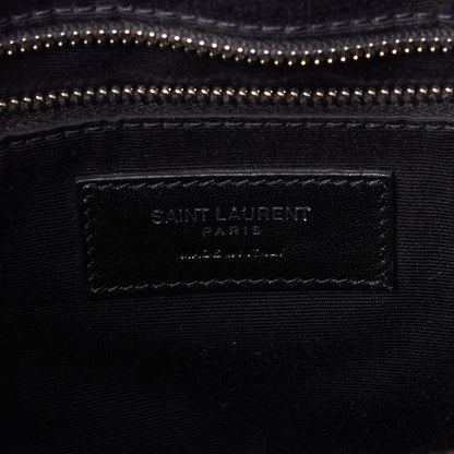 Saint Laurent Calfskin Y Quilted Monogram Large Loulou Shopper Black 9 of 9