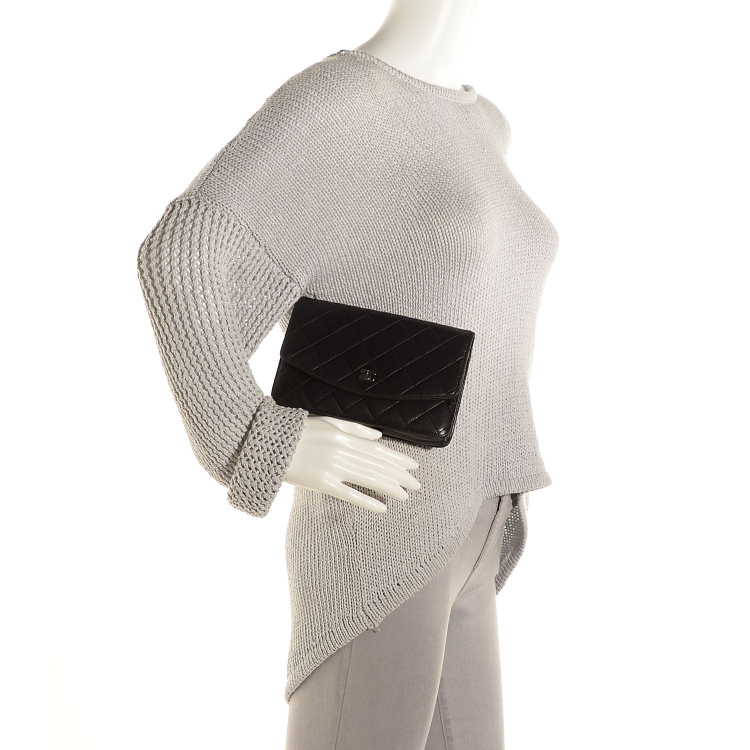 Chanel Lambskin Quilted Wallet Black 2 of 8