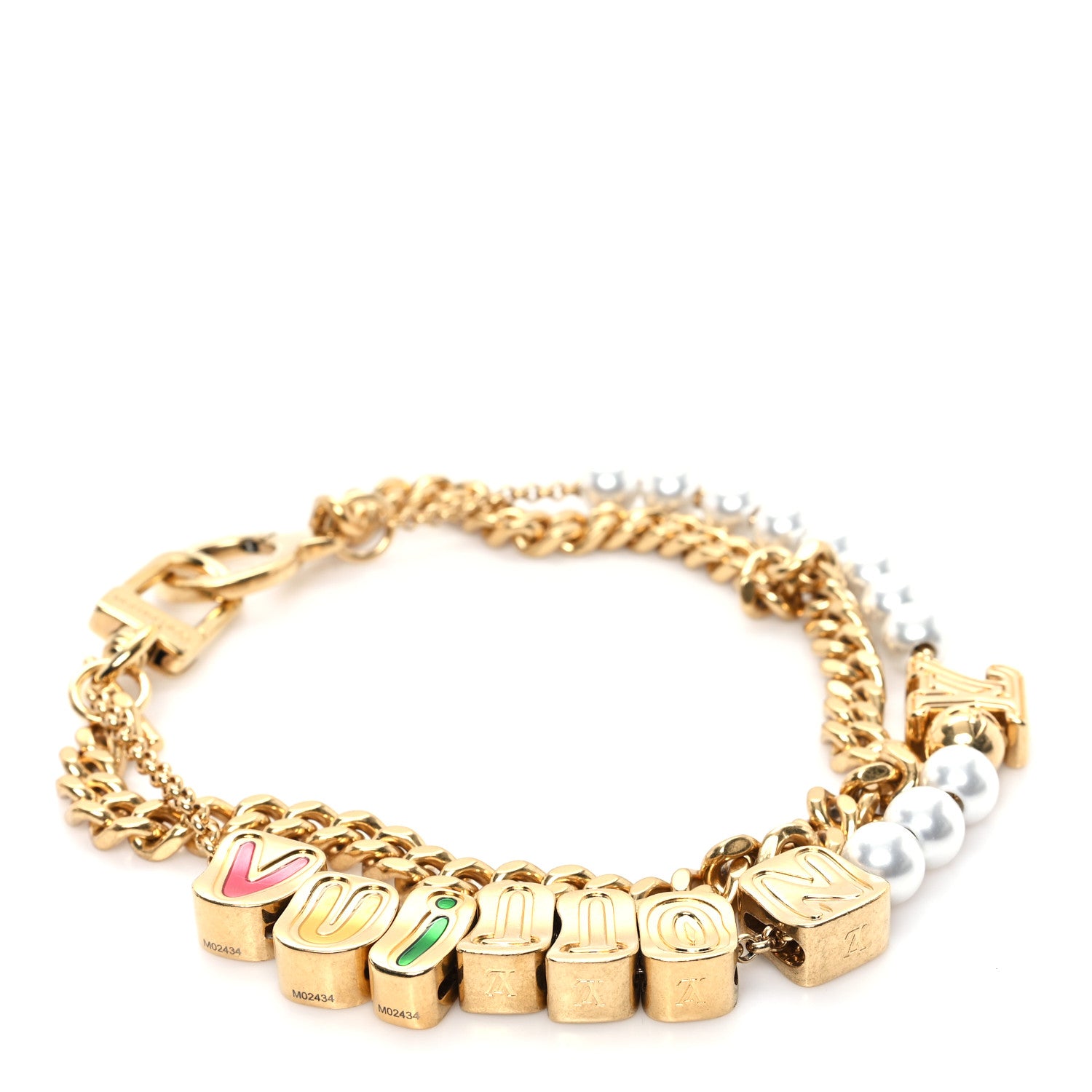 Louis Vuitton Metal Monogram Vuitton Belt Chain Gold Multicolor 1 of 3