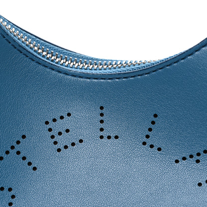Stella McCartney Eco Alter Nappa Perforated Logo Small Hobo Teal 7 of 9