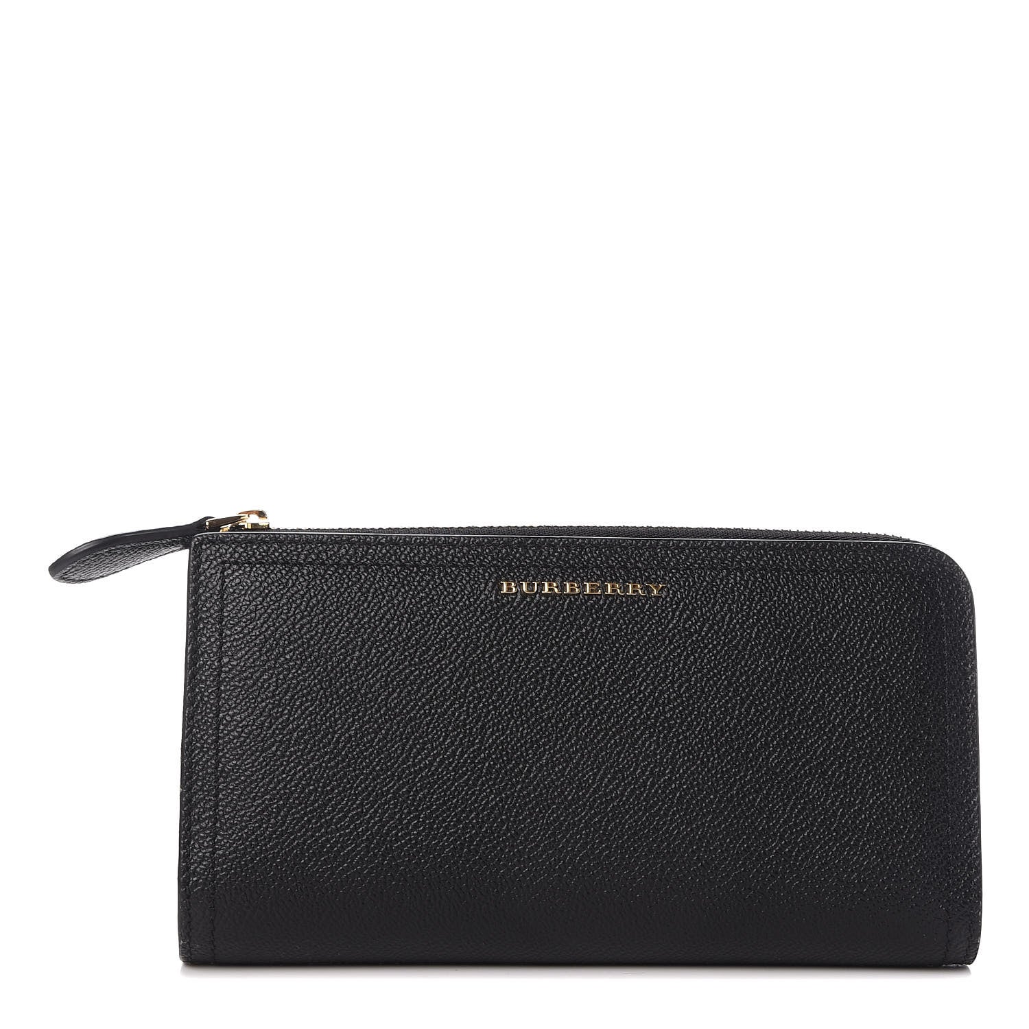 Burberry Grained Calfskin Zip Wallet Black 1 of 9