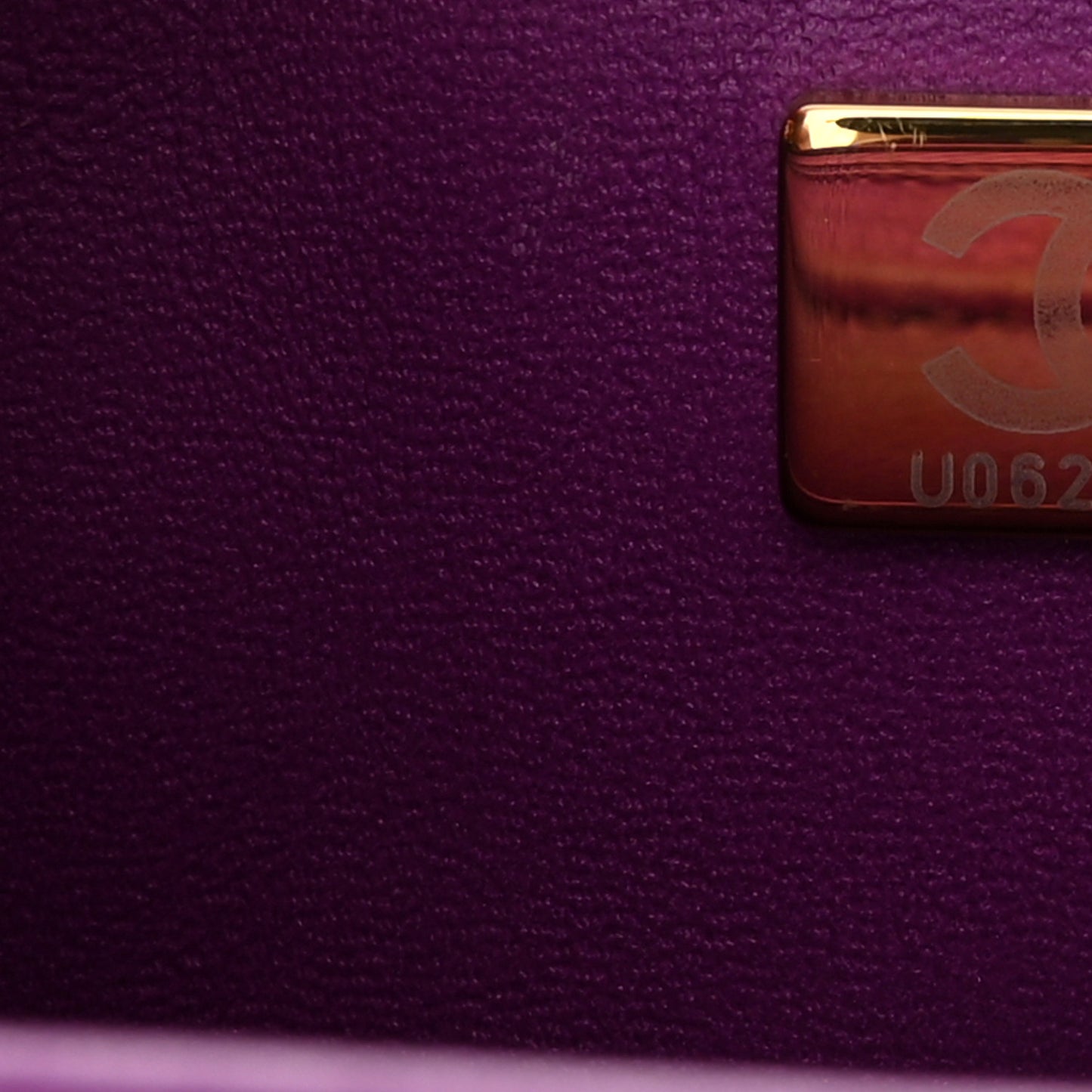 Satin Quilted Mini Rectangular Flap Purple