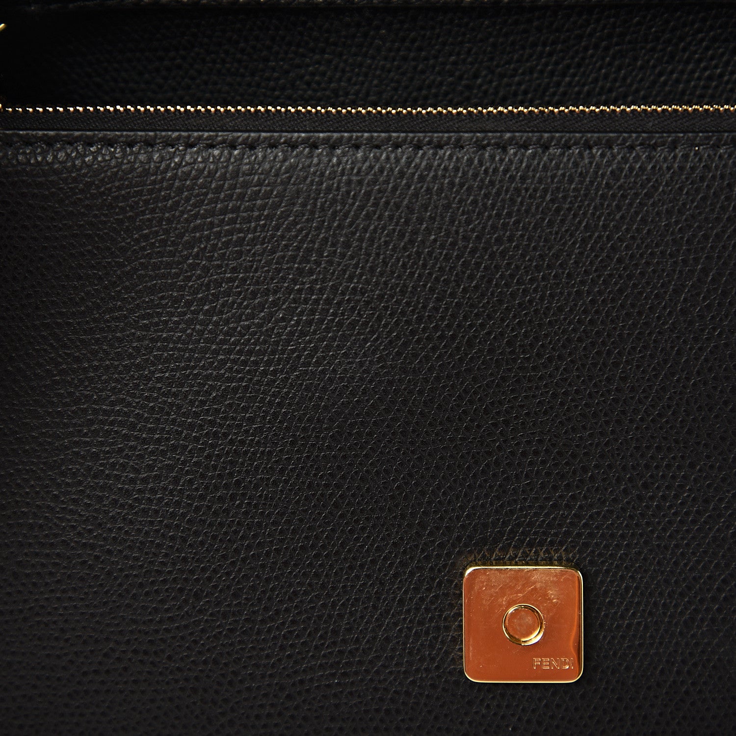 Fendi Vitello Cruise F is Fendi Bi-Color FF 1974 Embossed Medium Envelope Wallet On Chain Black Maya 7 of 10