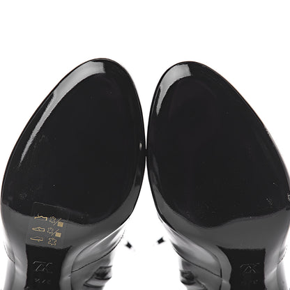 Louis Vuitton Patent Silhouette Ankle Boots 37.5 Black 6 of 9