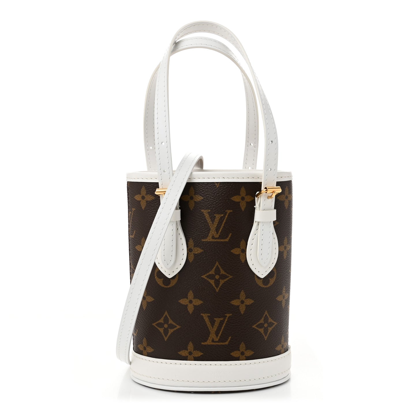 Monogram LV Match Nano Bucket Bag White