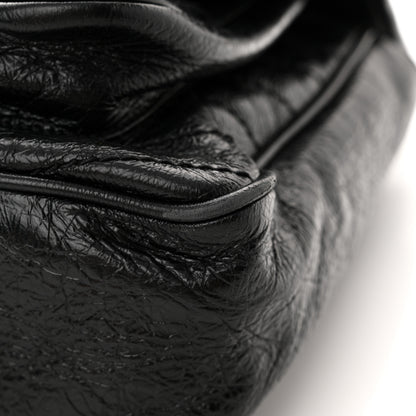 Saint Laurent Crinkled Calfskin Matelasse Monogram Large Niki Chain Satchel Black 11 of 13