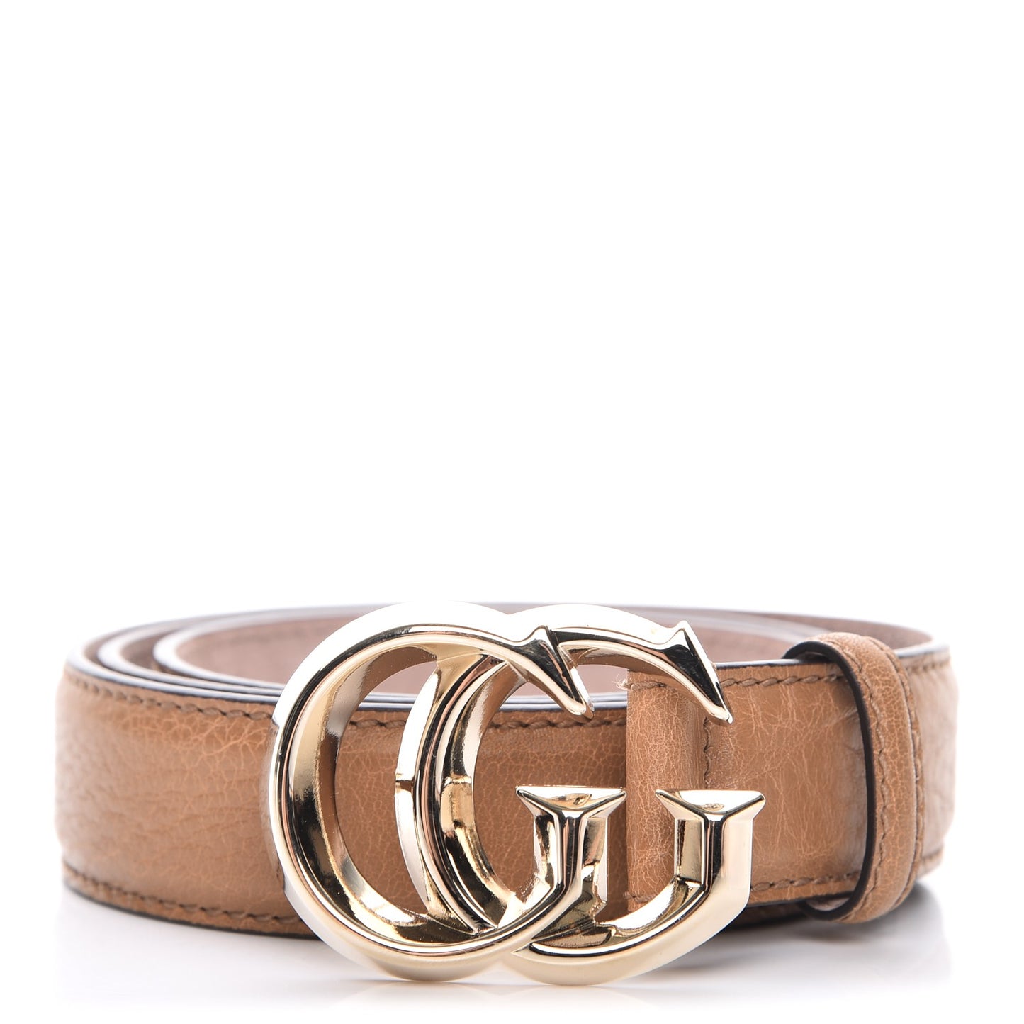 Calfskin Double G Belt 90 36 Brown