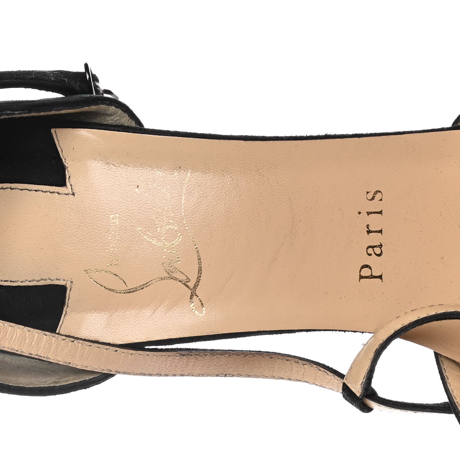 Christian Louboutin Veau Velours Mayada T-Strap Pumps 38 Black 7 of 10