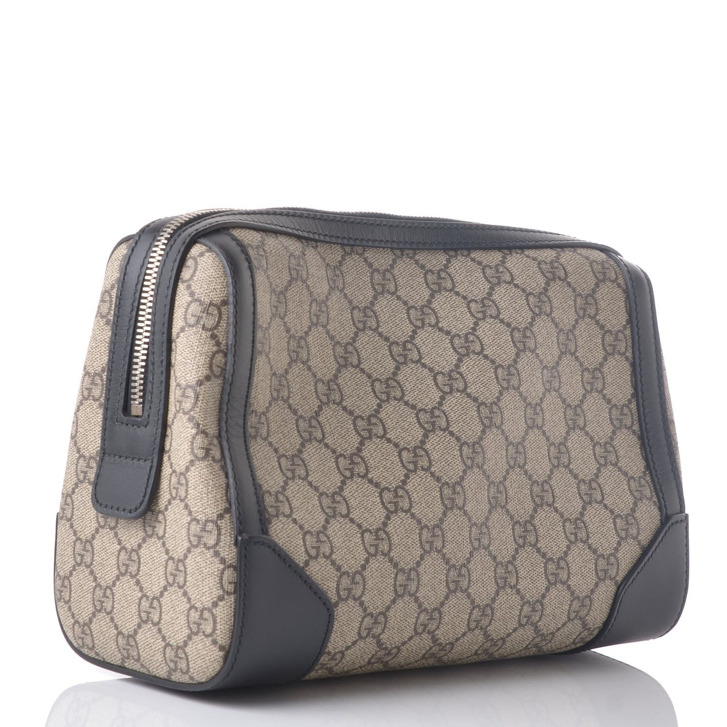 GG Supreme Monogram Toiletry Case Black