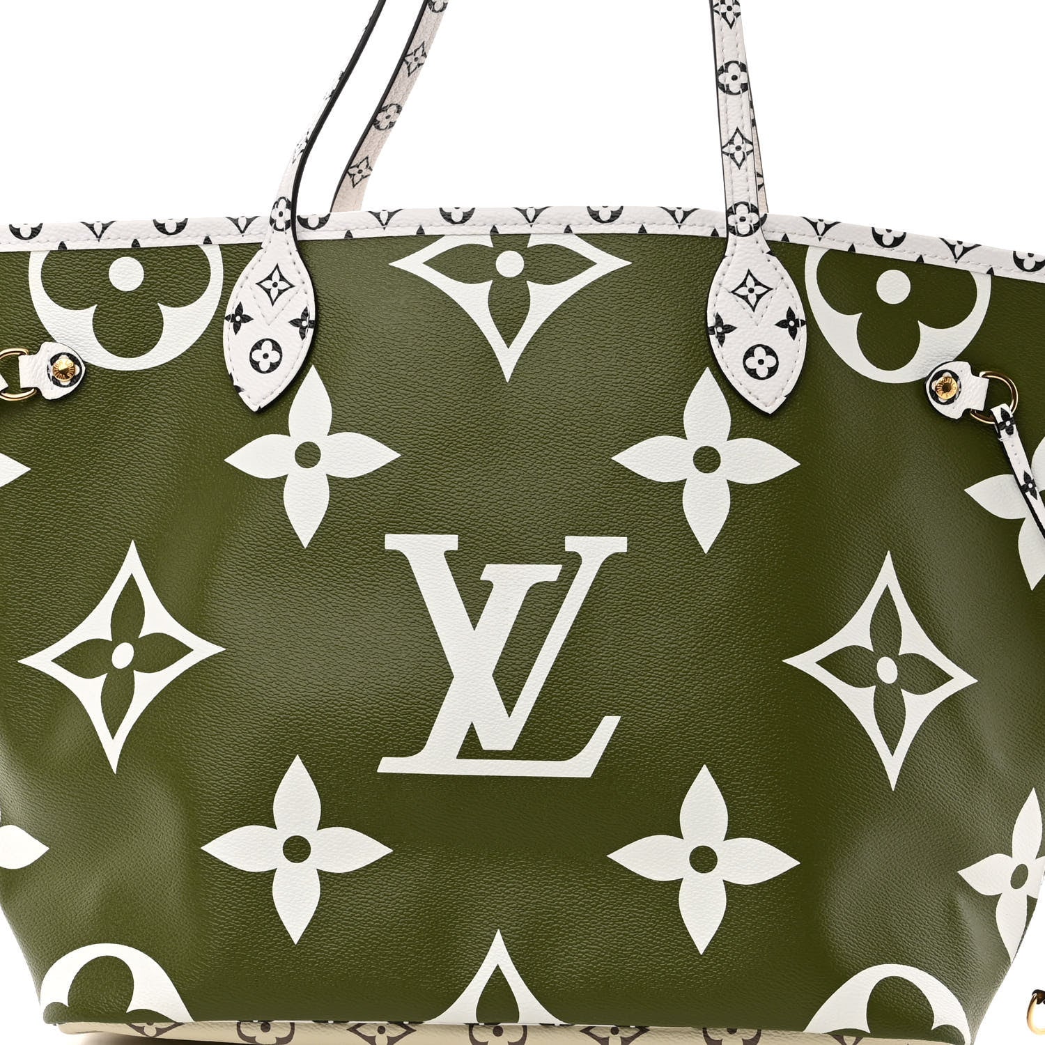 Louis Vuitton Monogram Giant Neverfull MM Kaki 7 of 10