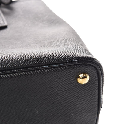 Prada Saffiano Cuir Medium Double Bag Black 17 of 18