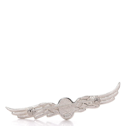 Chanel Crystal Wings Brooch Silver 3 of 6