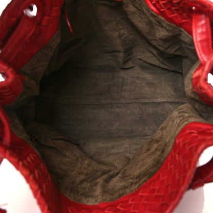 Bottega Veneta Nappa Intrecciato Medium Garda Bag Red 5 of 10