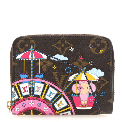 Louis Vuitton Monogram 2020 Christmas Animation Big Wheel Zippy Coin Purse Rose Ballerine 1 of 7