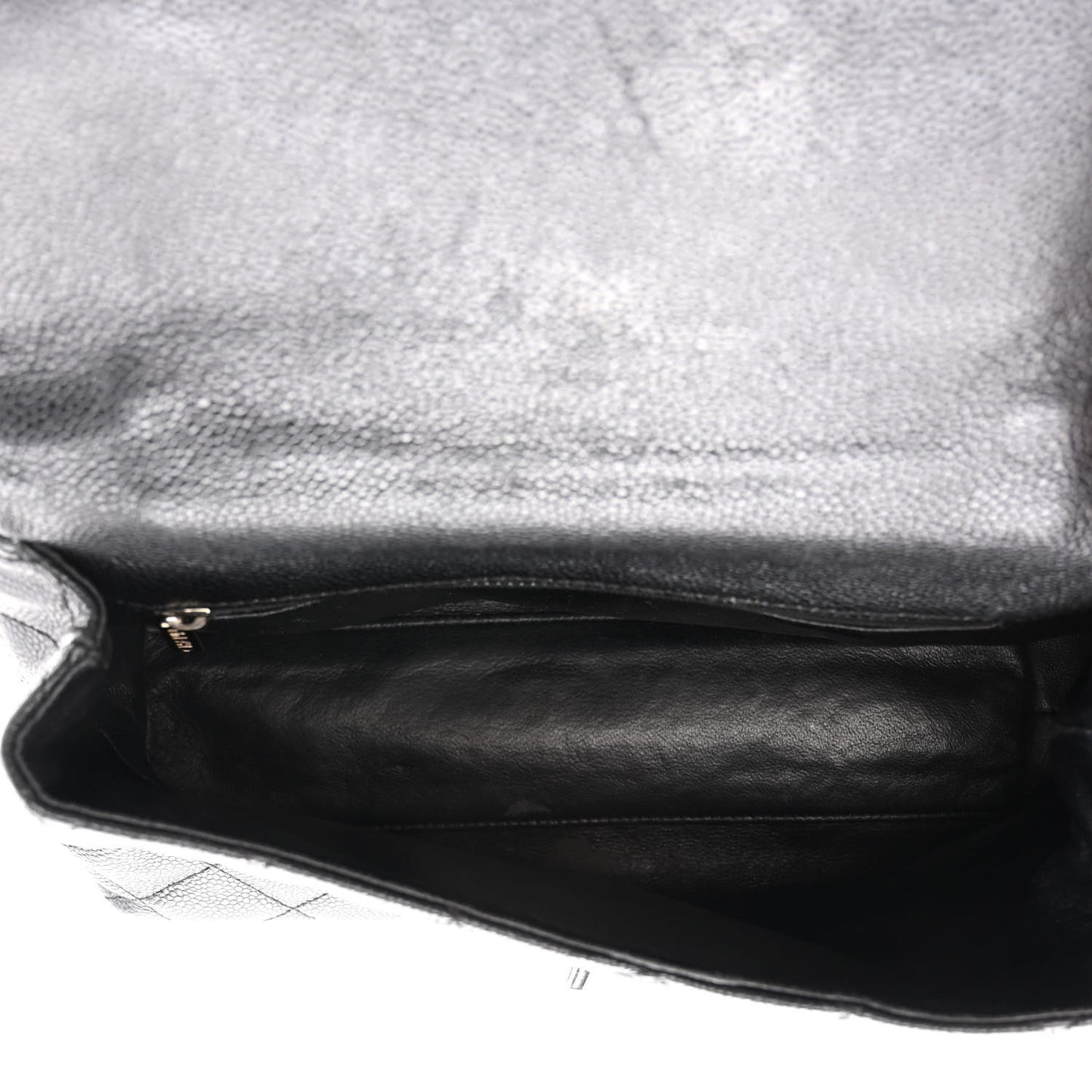 Caviar Quilted Medium Kelly Flap Bag Black