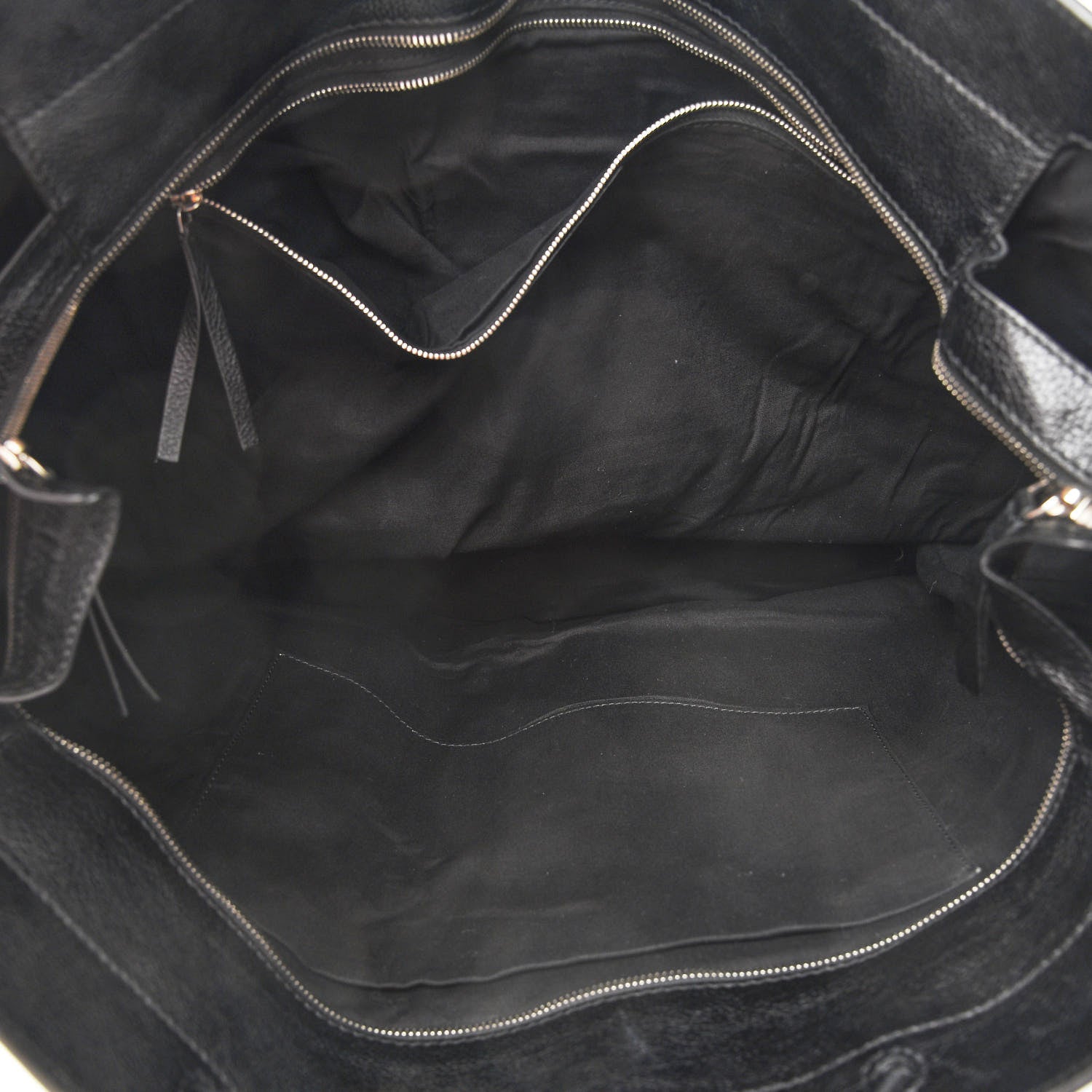 Balenciaga Calfskin Logo Shopping L Tote Black White 5 of 9