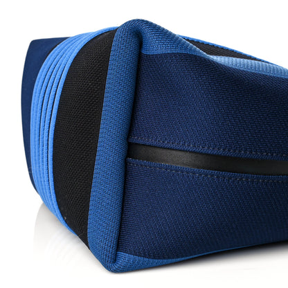 Hermes Technical Mesh Hunter Calfskin Etriviere Dynamo Shoulder Bag MM Bleu Marine Black 9 of 9
