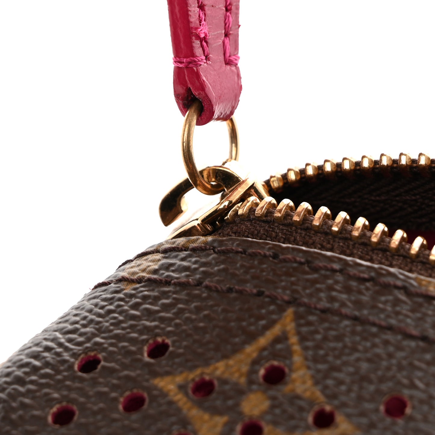 Monogram Perforated Speedy 30 Fuchsia