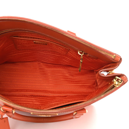 Prada Saffiano Large Galleria Double Zip Tote Papaya 5 of 14